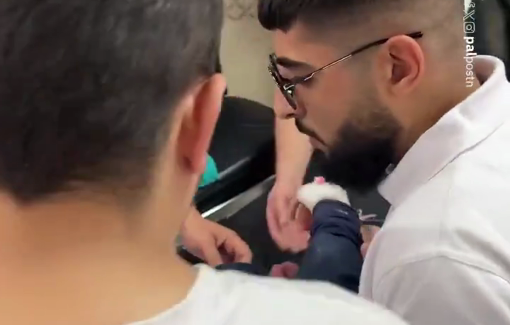 Thumbnail preview image for the video titled: Palestinian Reuters photojournalist Raneen Sawafteh severly assaulted by Israeli settlers