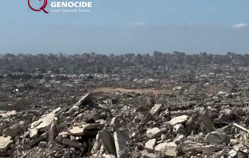 Thumbnail preview image for the video titled: IDF soldier films the destruction of northern Gaza for "one last time"