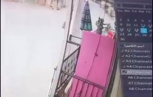 Thumbnail preview image for the video titled: Israeli soldiers steal bottles of water during the raid on Beit Ummar town