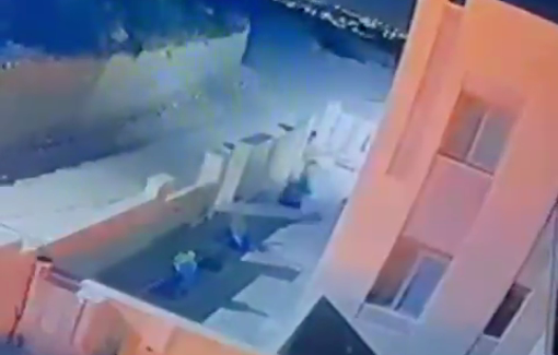 Thumbnail preview image for the video titled: Videos showing Israeli settlers burning 6 Palestinian houses at Al Lubban village