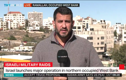 Thumbnail preview image for the video titled: Israeli army carries out a large-scale raid in the occupied West Bank's Tubas governorate