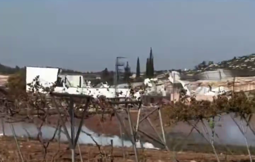 Thumbnail preview image for the video titled: A steel factory was reduced by the Israeli forces to rubble in the town of Beit Ula