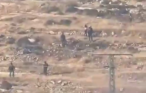 Thumbnail preview image for the video titled: Settlers attack Palestinian homes in Khallet al-Natsh and set area on fire