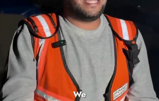 Thumbnail preview image for the video titled: Mahmoud Basal: "today we are pulling people from under the rubble of a storm.”