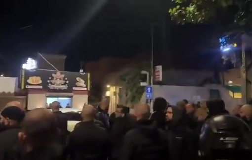 Thumbnail preview image for the video titled: Palestinians protested after Israeli settlers pepper-sprayed a pregnant woman and her children in Jaffa