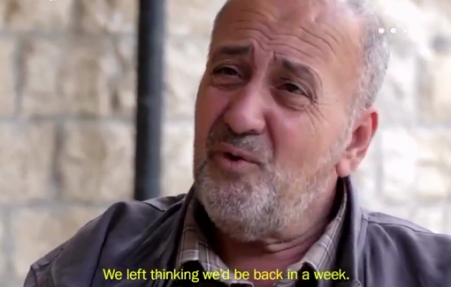 Thumbnail preview image for the video titled: Focibly displaced Palestinian Muslim from Tulkarm refugee camp, find a shelter in a Church for 10 months