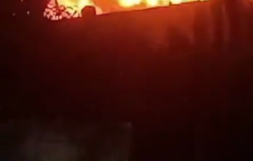 Thumbnail preview image for the video titled: Palestinians suffer suffocation as Israeli gas canister sets their home on fire in Aboud