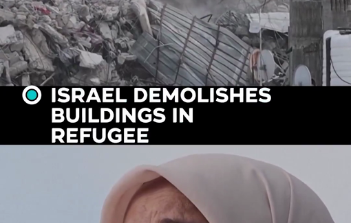 Thumbnail preview image for the video titled: Testimonies of displaced residents from Nur Shams Camp while Israeli forces continues the demolition campaign