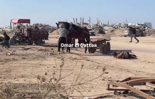 Thumbnail preview image for the video titled: Israeli army opens heavy fire on the eastern areas of Gaza City’s Zeitoun neighbourhood