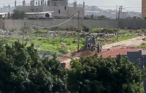 Thumbnail preview image for the video titled: Israeli forces carryed out bulldozing operations in Jabal al-Nasr in the Nour Shams Camp