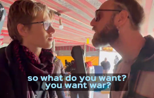 Thumbnail preview image for the video titled: Israeli Tiktoker Roi Star peper sprayed activists in Ras Al-Auja