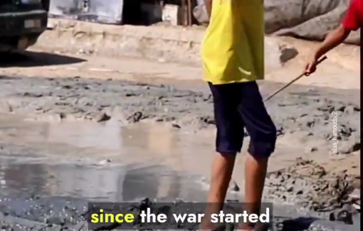 Thumbnail preview image for the video titled: The severe sewage problems have worsened since the Israeli airstrikes destroyed critical infrastructure in Gaza