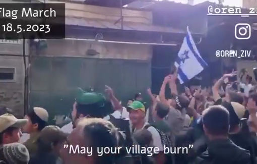 Thumbnail preview image for the video titled: s “Jerusalem day” in Israel/ racist marches and violence from Israeli settlers