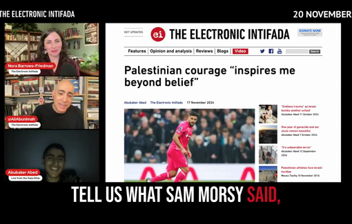 Thumbnail preview image for the video titled: Israel has killed more than two athletes per day over the past month